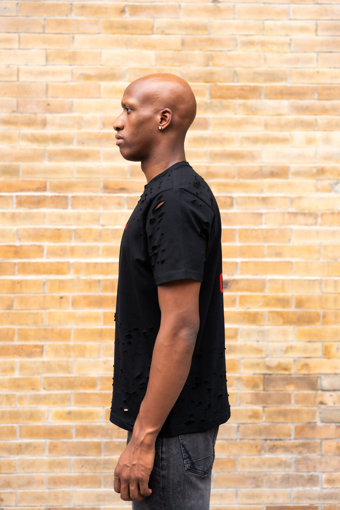 Black Distressed Malanksi Shirt