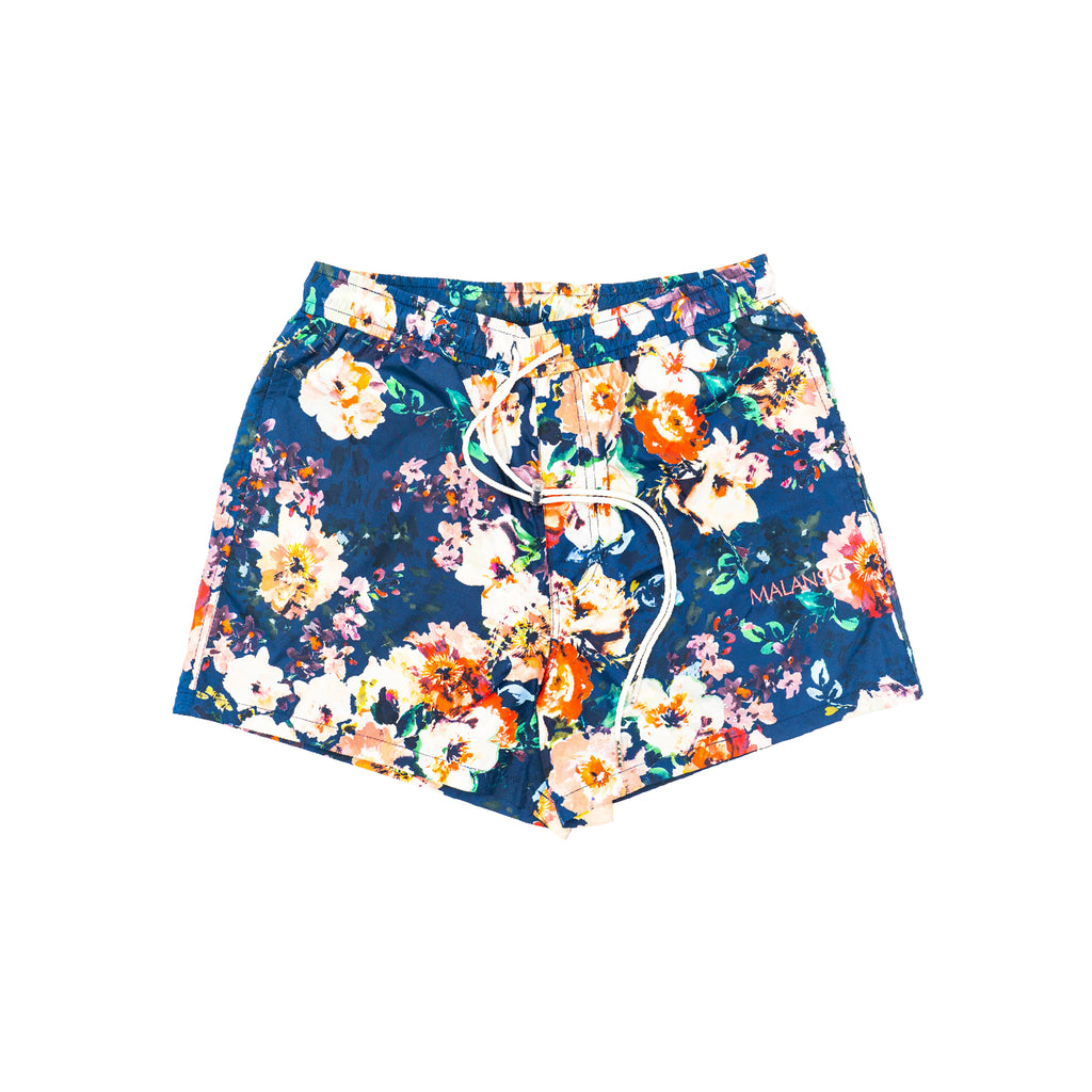 Kitty Multicolored Flower Printed Swim Shorts by Malanski